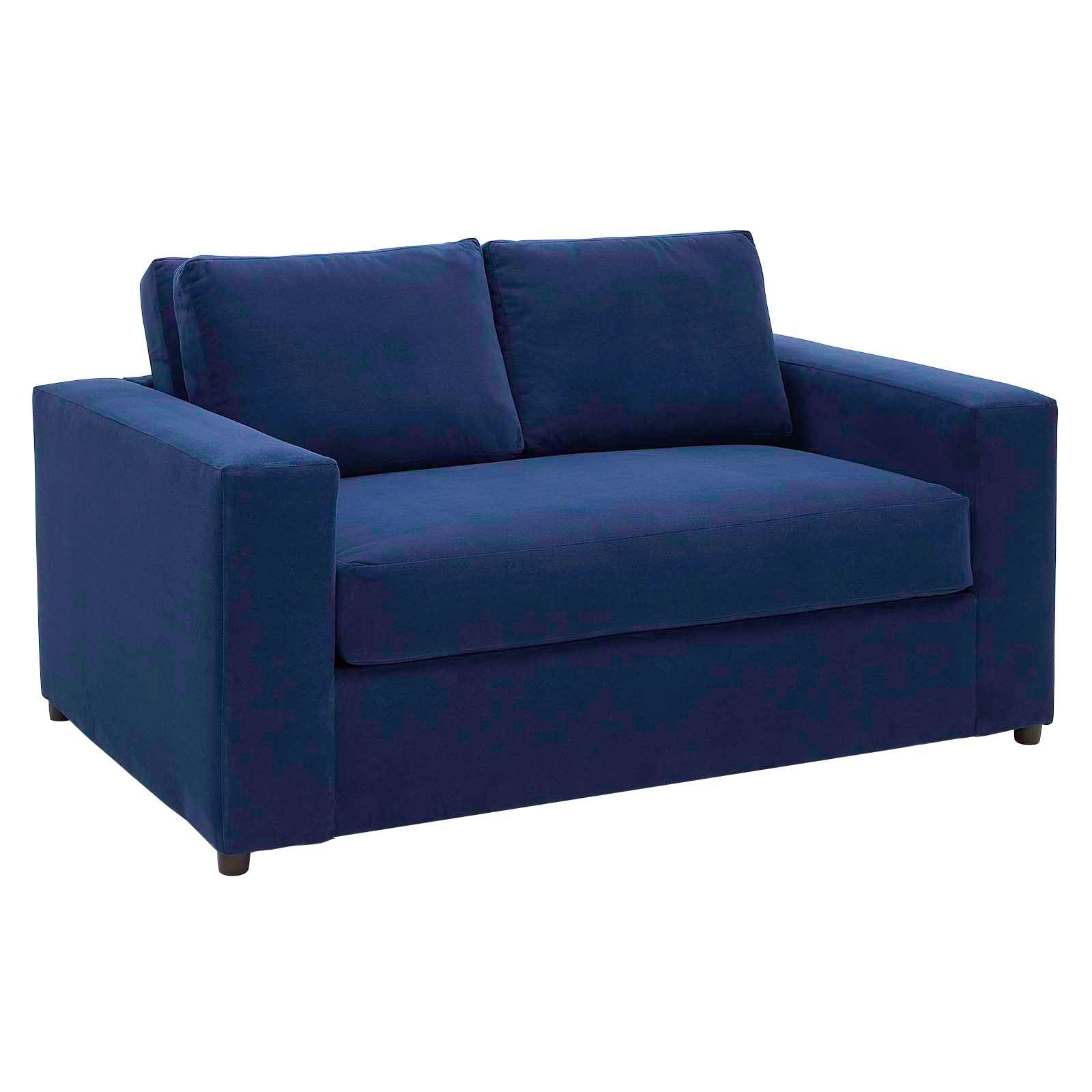 Modway Avendale Velvet – Made In The Usa With Bench Seat Cushion, Loveseat, Deep Navy